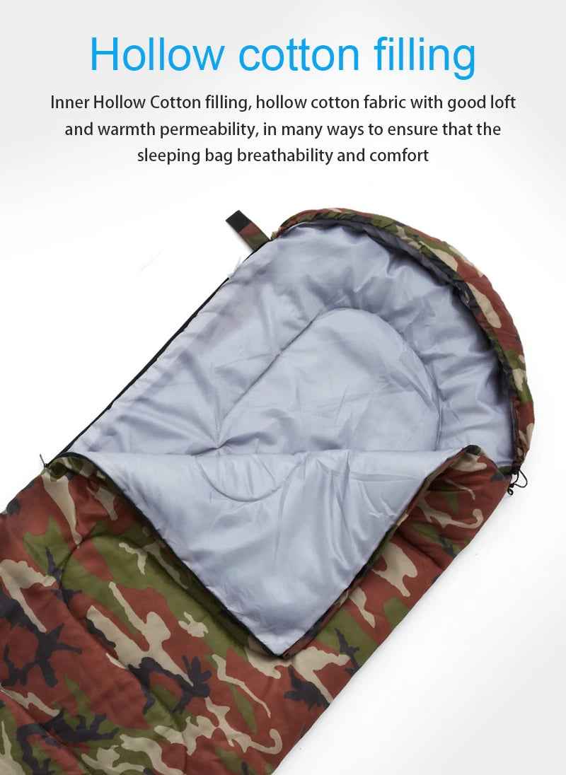 🏕️ Toasty Nights, Happy Campers! – Kids’ Hooded Sleeping Bag 🌙🧸 - ThiGui