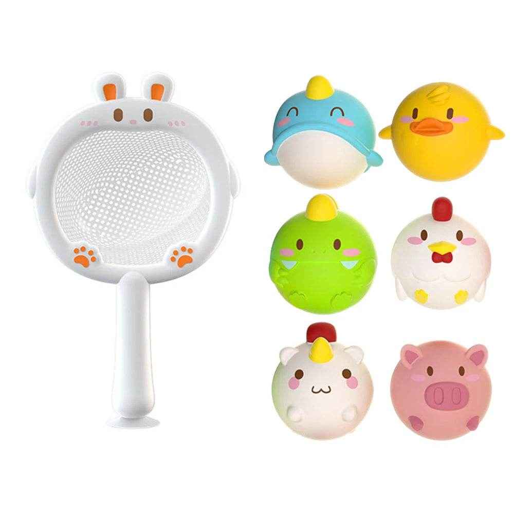 🐳LED Light Up Toys Baby Cute Animals Bath Toy Swimming Water Soft Rubber Float Induction Luminous Duck for Kids Play Funny Gifts - ThiGui