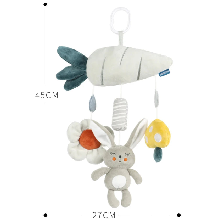 🐘 Snuggle, Shake & Smile! Hanging Plush Animal Rattles for Baby’s First Year 🍼💕 - ThiGui