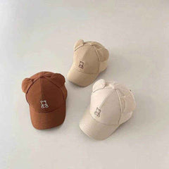 🐻Cutest Little Bear Cap – Soft Cotton Summer Hat with Ears for Boys & Girls! - ThiGui
