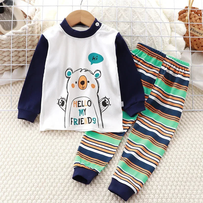 🌙Adorable Cartoon Baby Pajama Set – Snug, Soft & Super Cute! 💤 - ThiGui