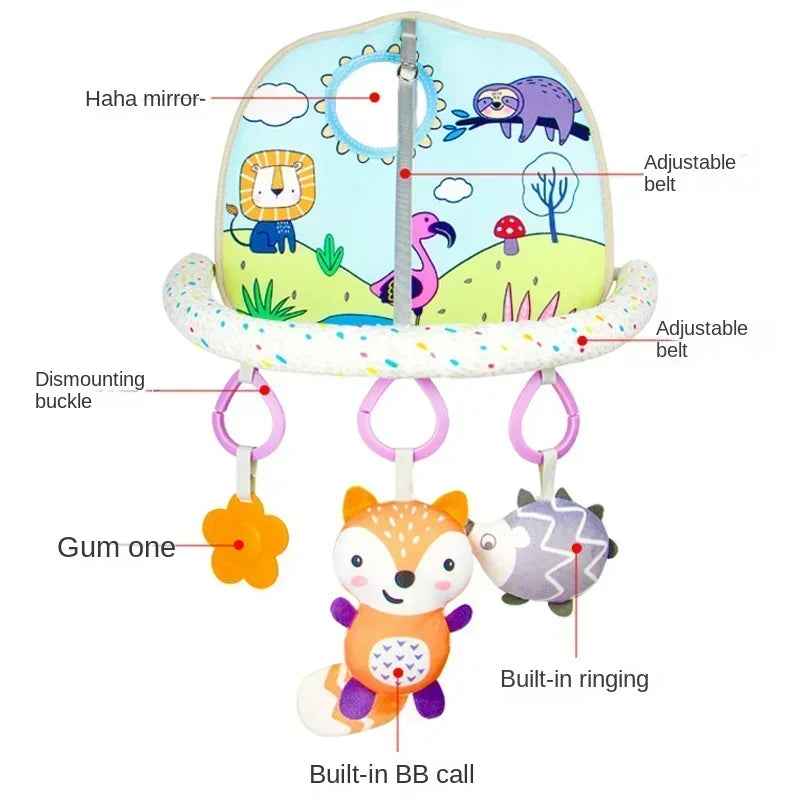 🍼 Car Seat Activity Toy – Kick, Grab & Explore on the Go! 🚗🎠 - ThiGui