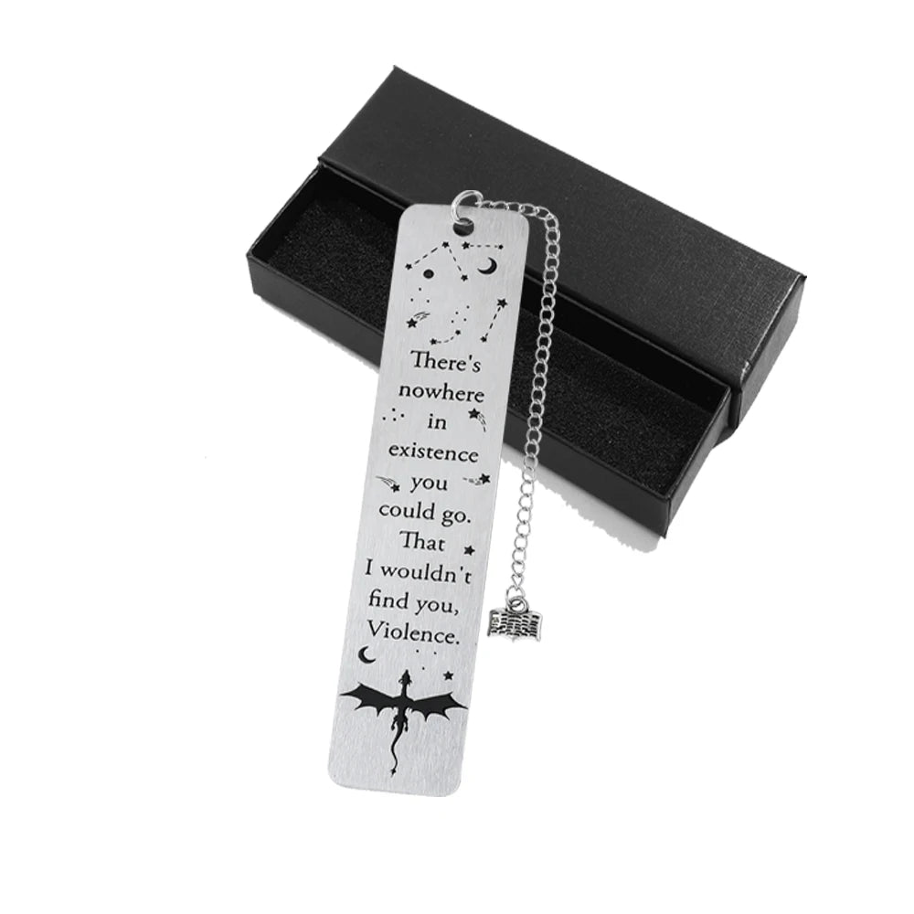 🐉📖 A Touch of Fantasy – Dragon Knight Stainless Steel Bookmark for Brave Young Readers ⚔️🔥 - ThiGui