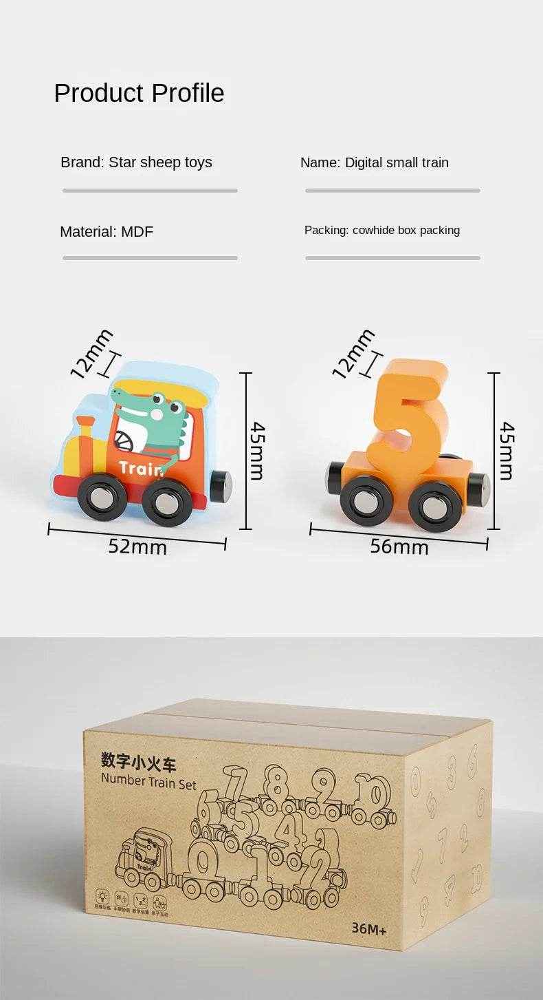 🧲Choo-Choo Count & Learn – Magnetic Wooden Train with Numbers for Curious Little Conductors - ThiGui