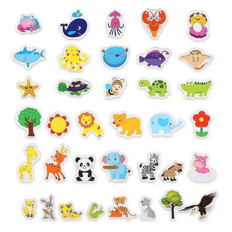 🎣Ocean Friends on the Fridge – Cute Wooden Magnets for Creative Kids’ Play! - ThiGui