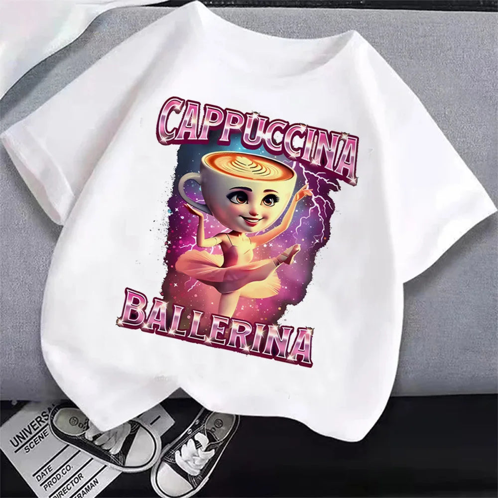 Italian Brainrot Cartoon Boys Tee 🎨😎 Cool Anime Casual T-Shirt - ThiGui