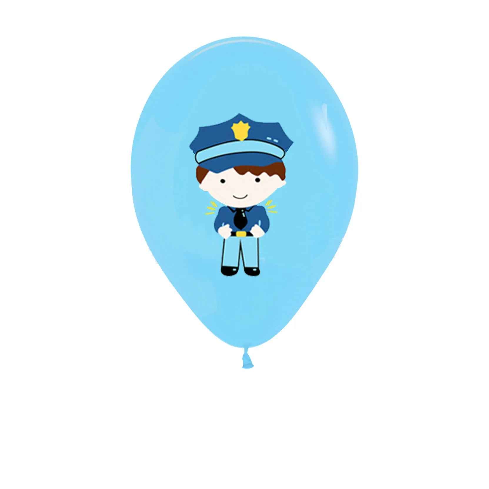 🚓Zoom into Action! Police Car Birthday Balloon Set for Little Heroes Turning 4, 5 or 6! - ThiGui