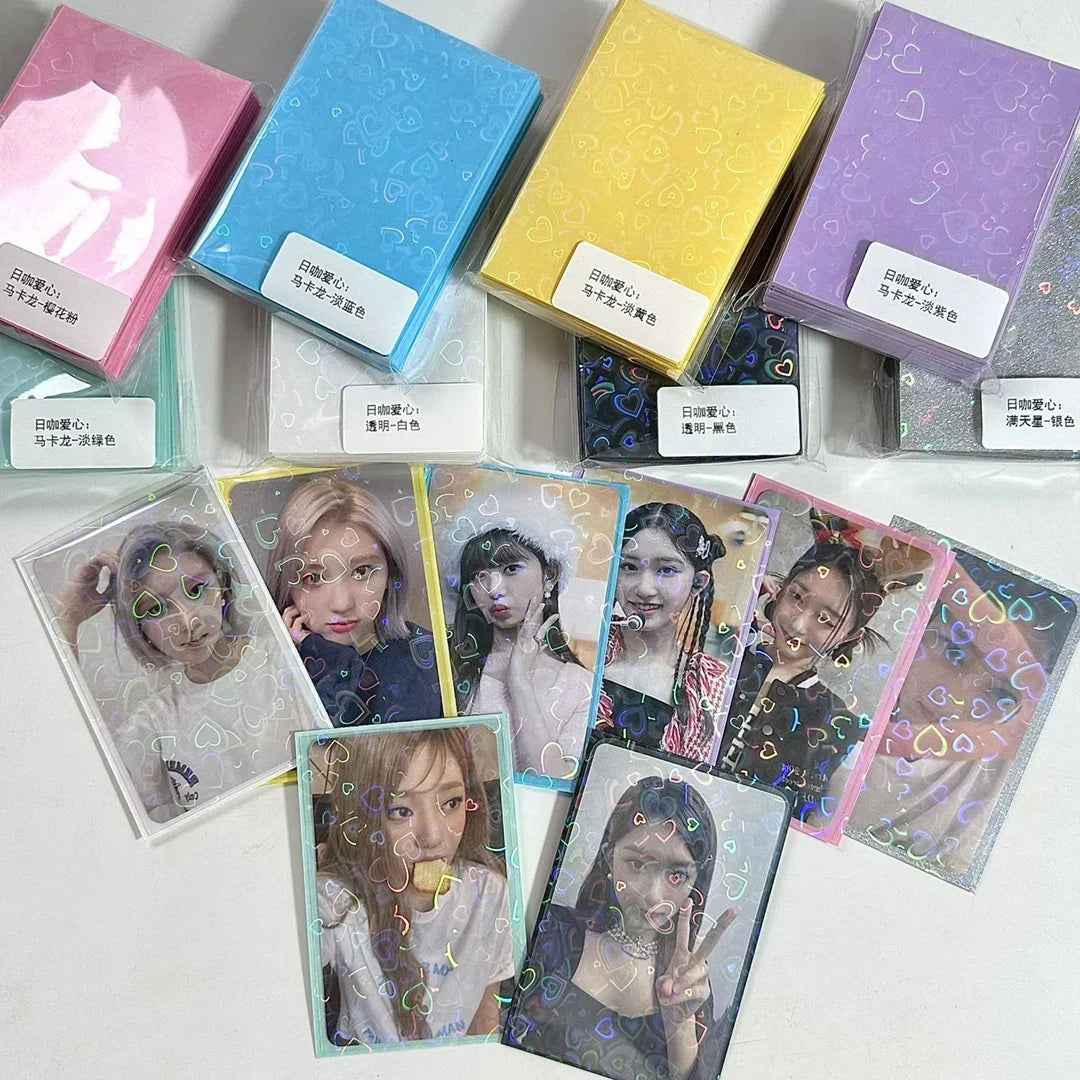 💖 Holographic Heart Card Sleeves – Sparkly Protection for Precious Photo Cards! ✨📸 - ThiGui