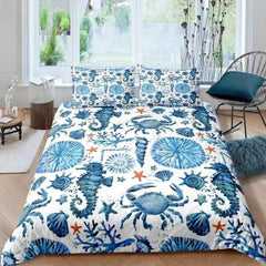 🛏️Underwater Dreams Await! 🐠 Ocean Animal Bedding Set for Sea-Loving Kids - ThiGui