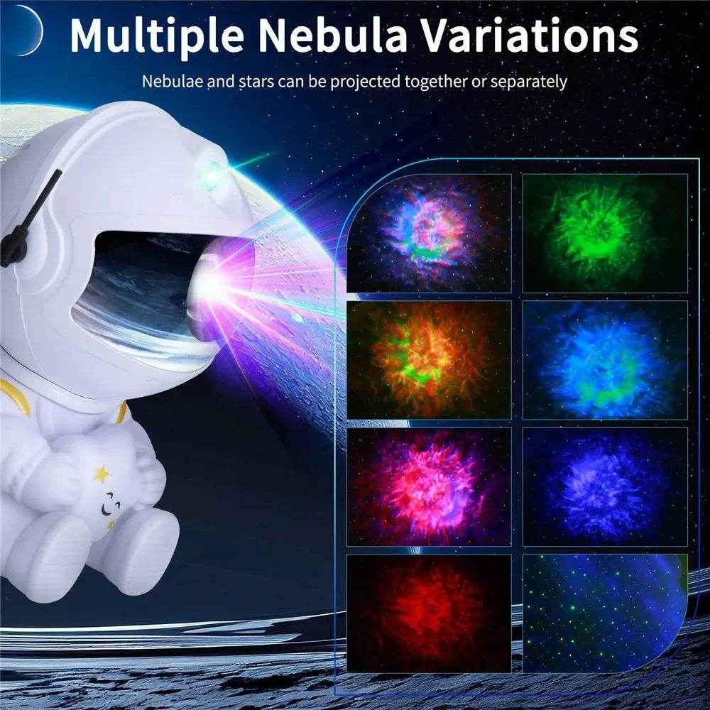 🚀Astronaut Galaxy Night Light Projector for Boys Who Love Stars Rockets and Sleepy Magic - ThiGui