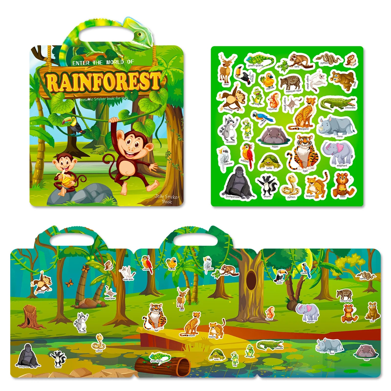 🎨Reusable Animal Scene Sticker Book – Endless Imaginative Fun! 📚✨ - ThiGui
