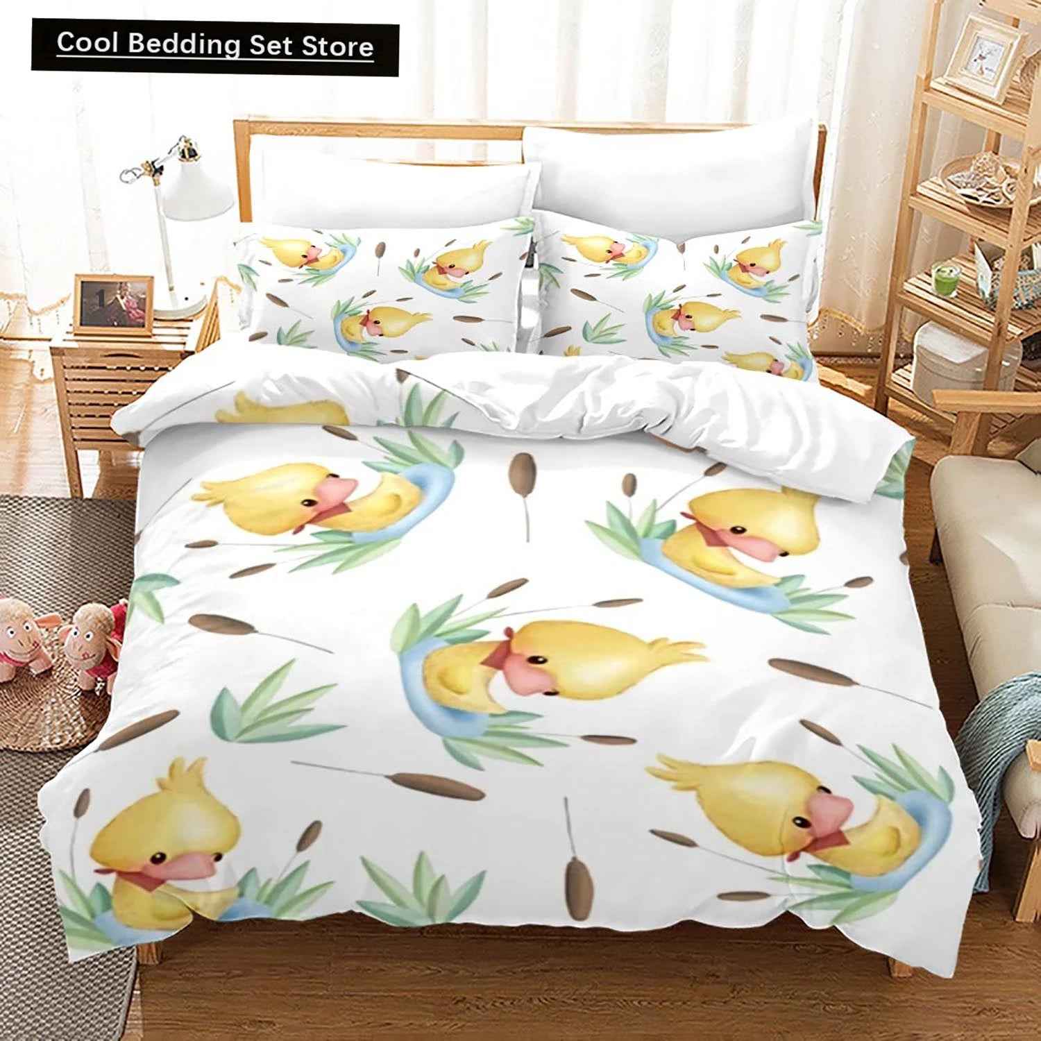 💛Adorable Yellow Duck Bedding Set for Kids & Grown-Ups! - ThiGui