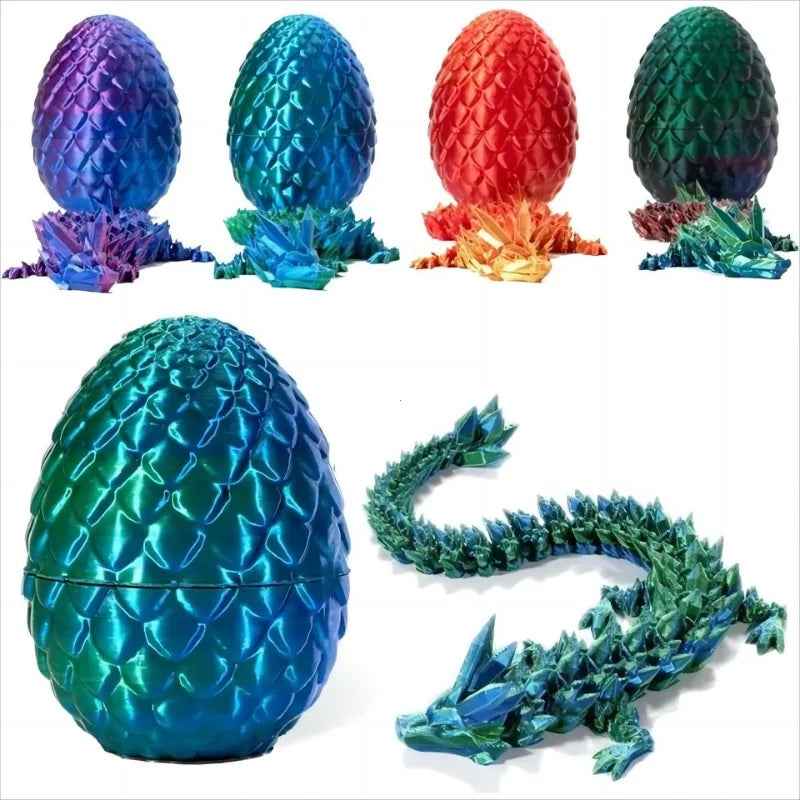 🐉Surprise Dragon Egg with Fully Articulated 3D Printed Dragon for Fantasy-Loving Boys - ThiGui