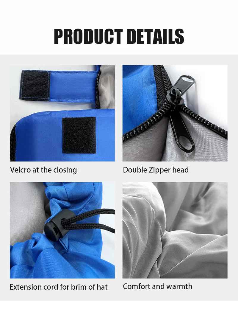 🏕️ Toasty Nights, Happy Campers! – Kids’ Hooded Sleeping Bag 🌙🧸 - ThiGui