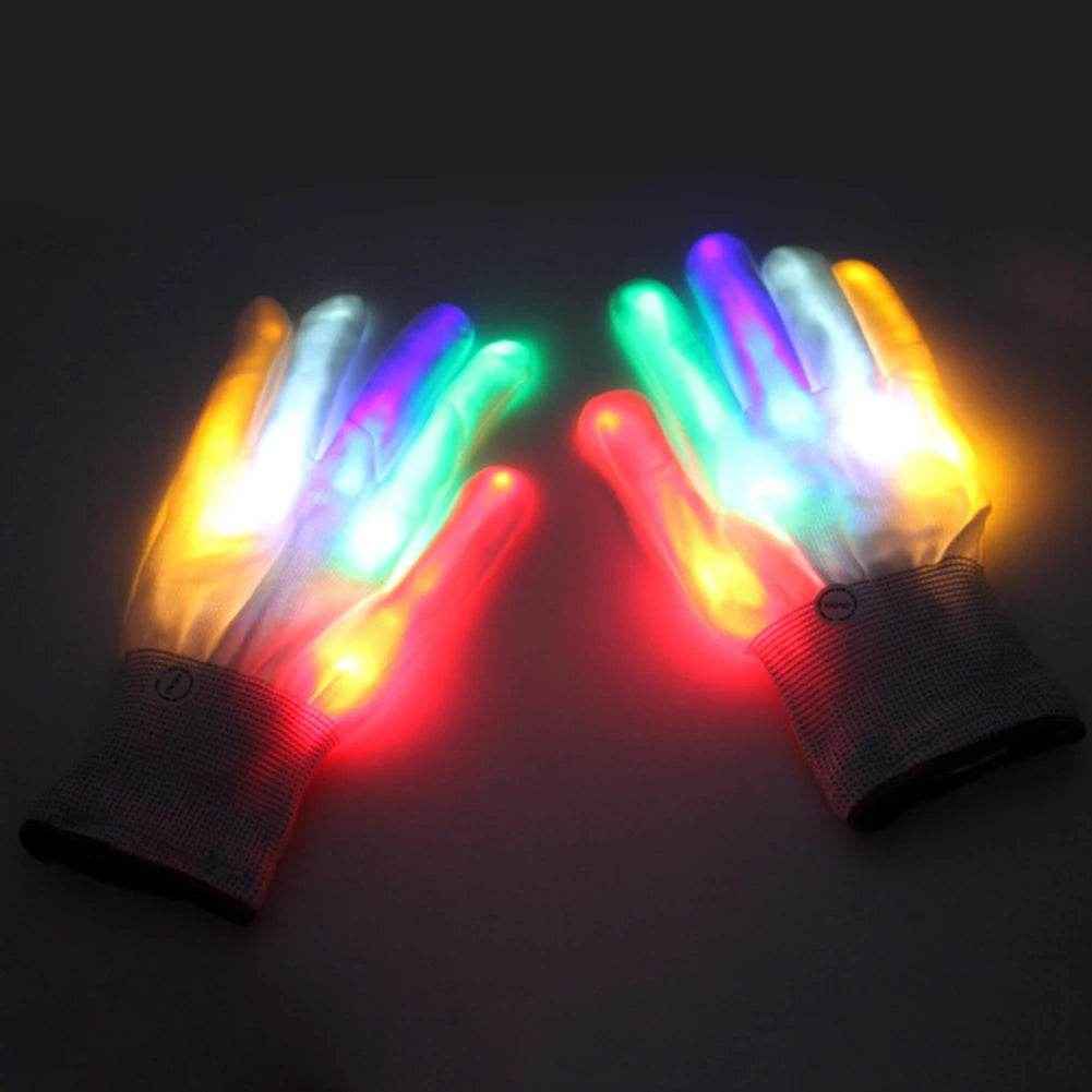 💫Glow Like a Star! Light-Up LED Gloves for Boys' Parties, Costumes, and Crazy Fun - ThiGui