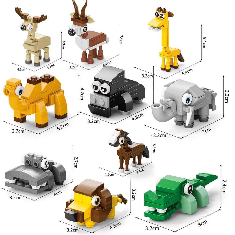 🧱 Animal World Building Blocks – 10-in-1 Fun with Bricks, Beaks & Paws! 🦁🐘🐟 - ThiGui