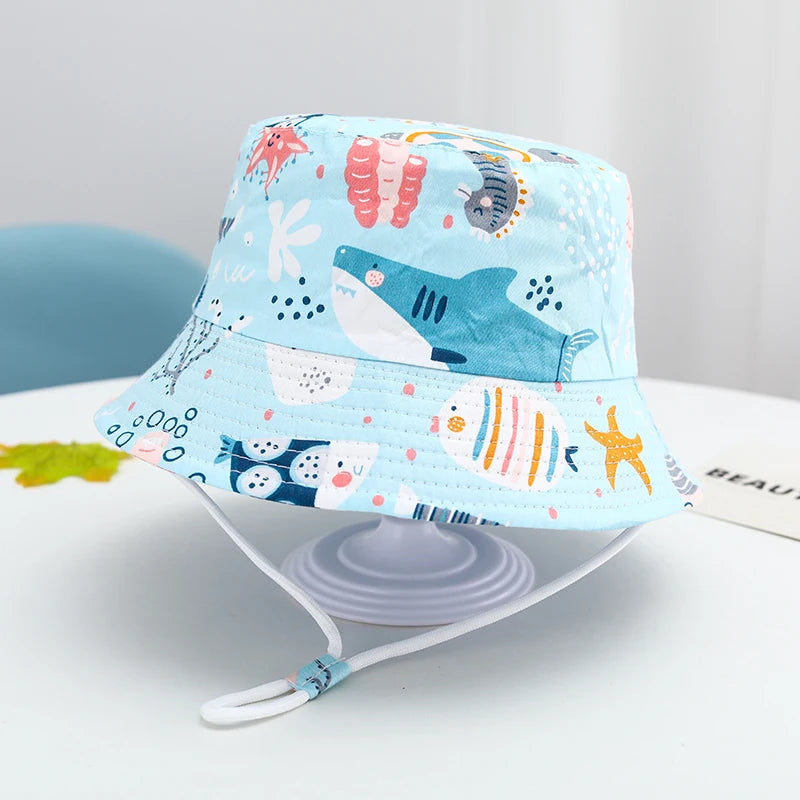🌞 Sunshine-Ready! Adorable Cartoon Bucket Hat for Babies & Toddlers 🧢🦕 - ThiGui