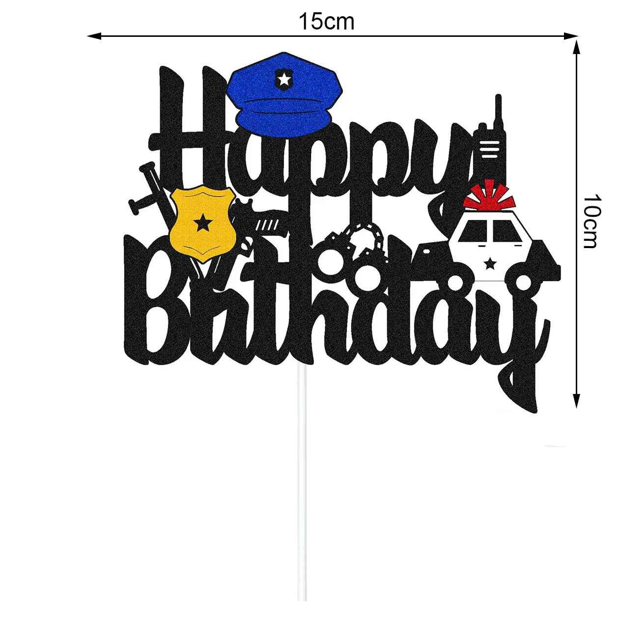 🚓Zoom into Action! Police Car Birthday Balloon Set for Little Heroes Turning 4, 5 or 6! - ThiGui