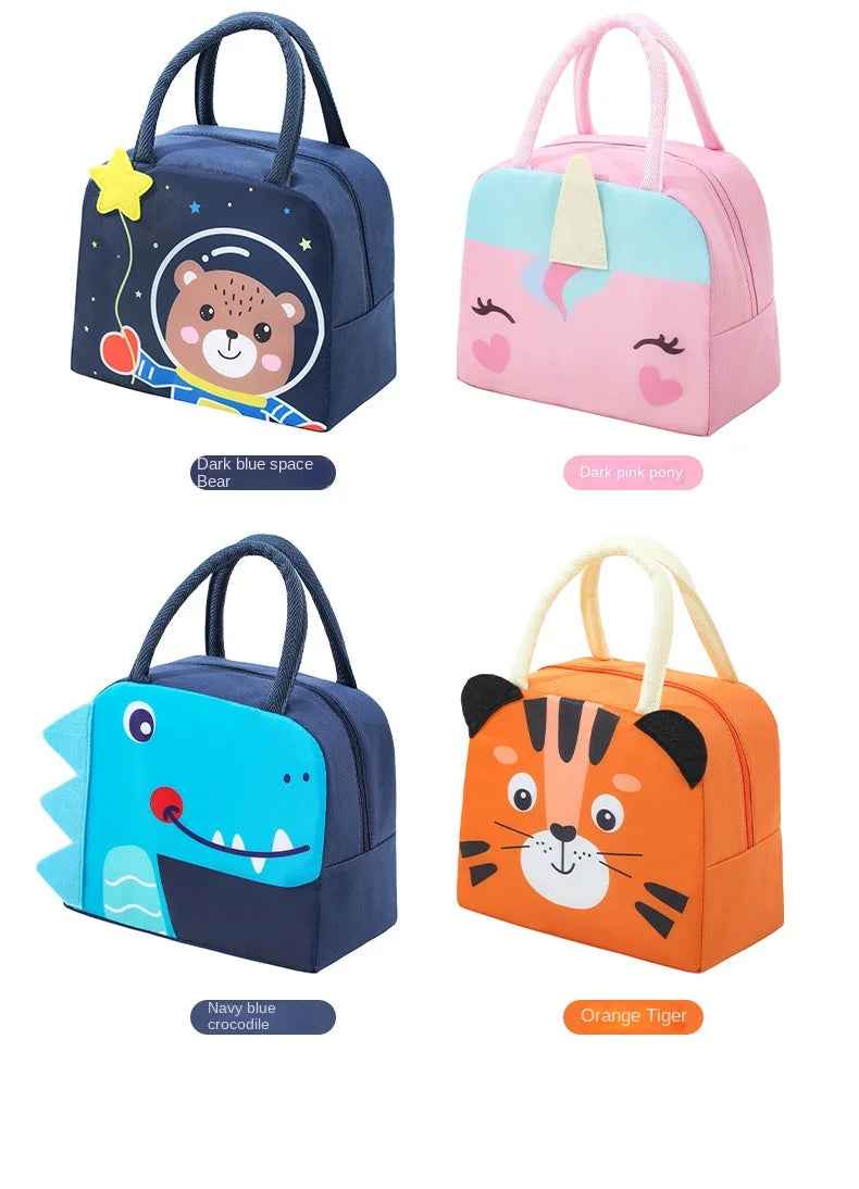 🍎 Pack the Perfect Lunch – Waterproof Cartoon Insulated Lunch Bag for Boys 🎒🥪 - ThiGui