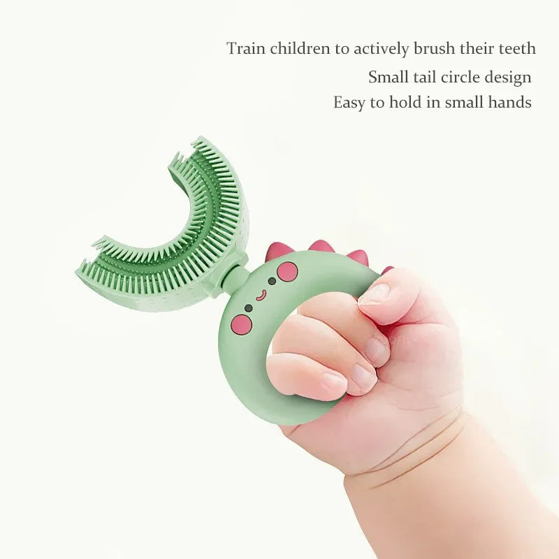🪥🧸 360° U-Shaped Cartoon Toothbrush – Gentle, Fun & Perfect for Little Smiles! 🌟👶 - ThiGui