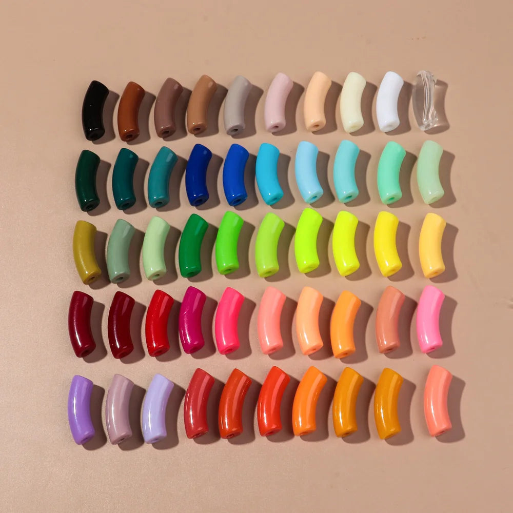 🌈 Lot de 20 Perles Tubes Arc-en-ciel – Idéal pour Créer des Bijoux Colorés et Fun ! 💫🧵 - ThiGui