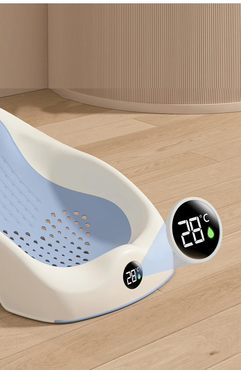 🛁💡Smart Folding Baby Bath – Comfy, Safe & Temperature Aware! 🍼🌡️ - ThiGui