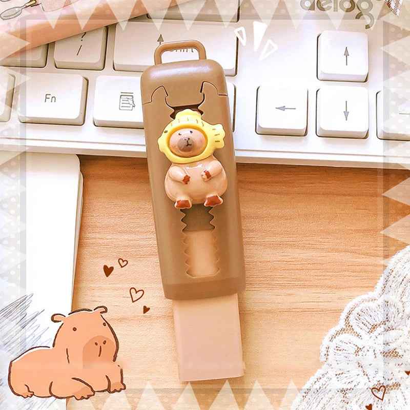 🐹 Kawaii Capybara Push-Pull Eraser – A Pencil Case Favourite with Big Personality! - ThiGui