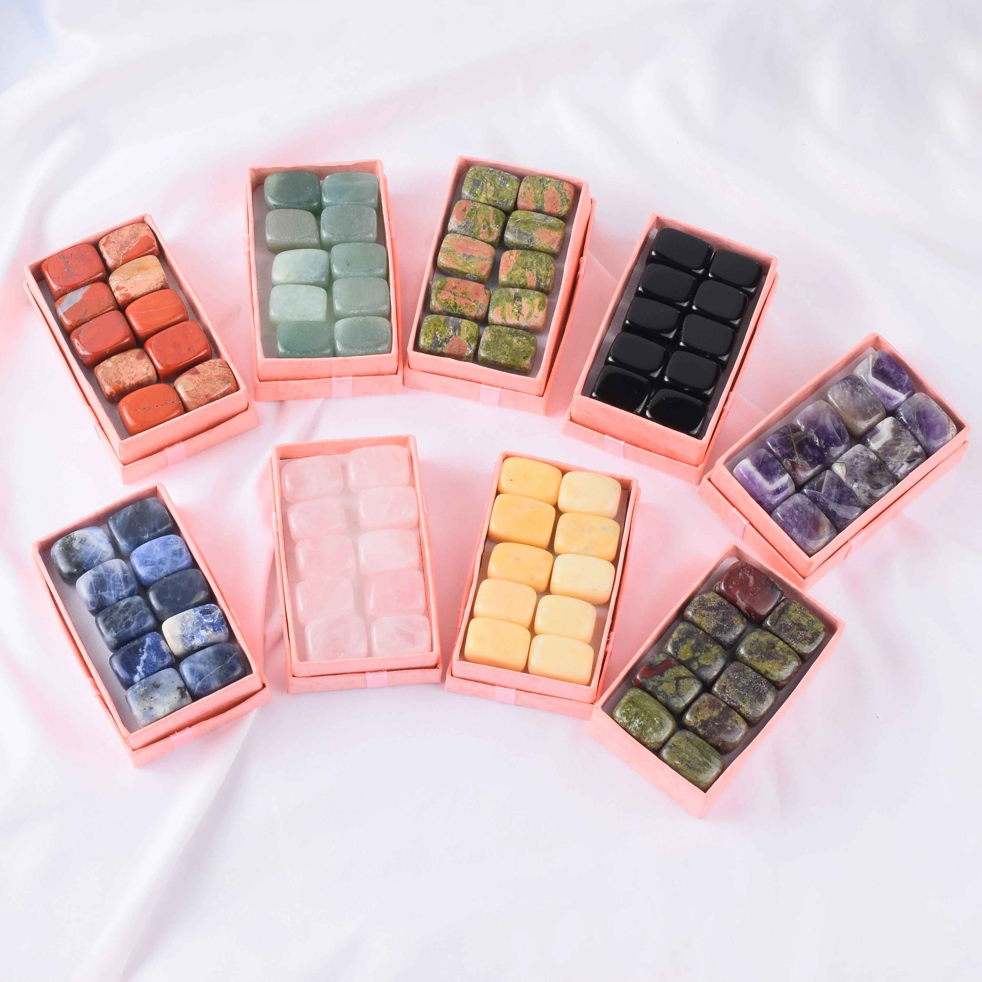 ⚡Magical Chakra Stones Set – 10 Natural Tumbled Gems for Calm, Confidence & Adventure - ThiGui