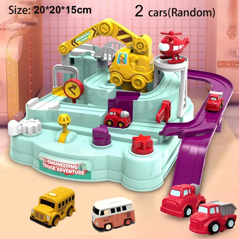 🚀🚗 Adventure Track Playset – Action-Packed Fun for Curious Kids! 🐒🛤️ - ThiGui