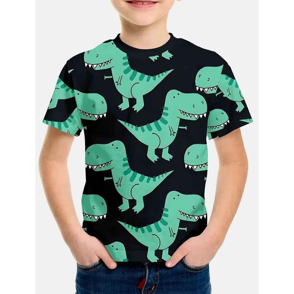 🦕 Epic Dino Adventure Tee – Roar Into Summer in Style! 3D Dinosaur Print T-Shirt for Boys – Cool, Bold, and Summer-Ready! - ThiGui