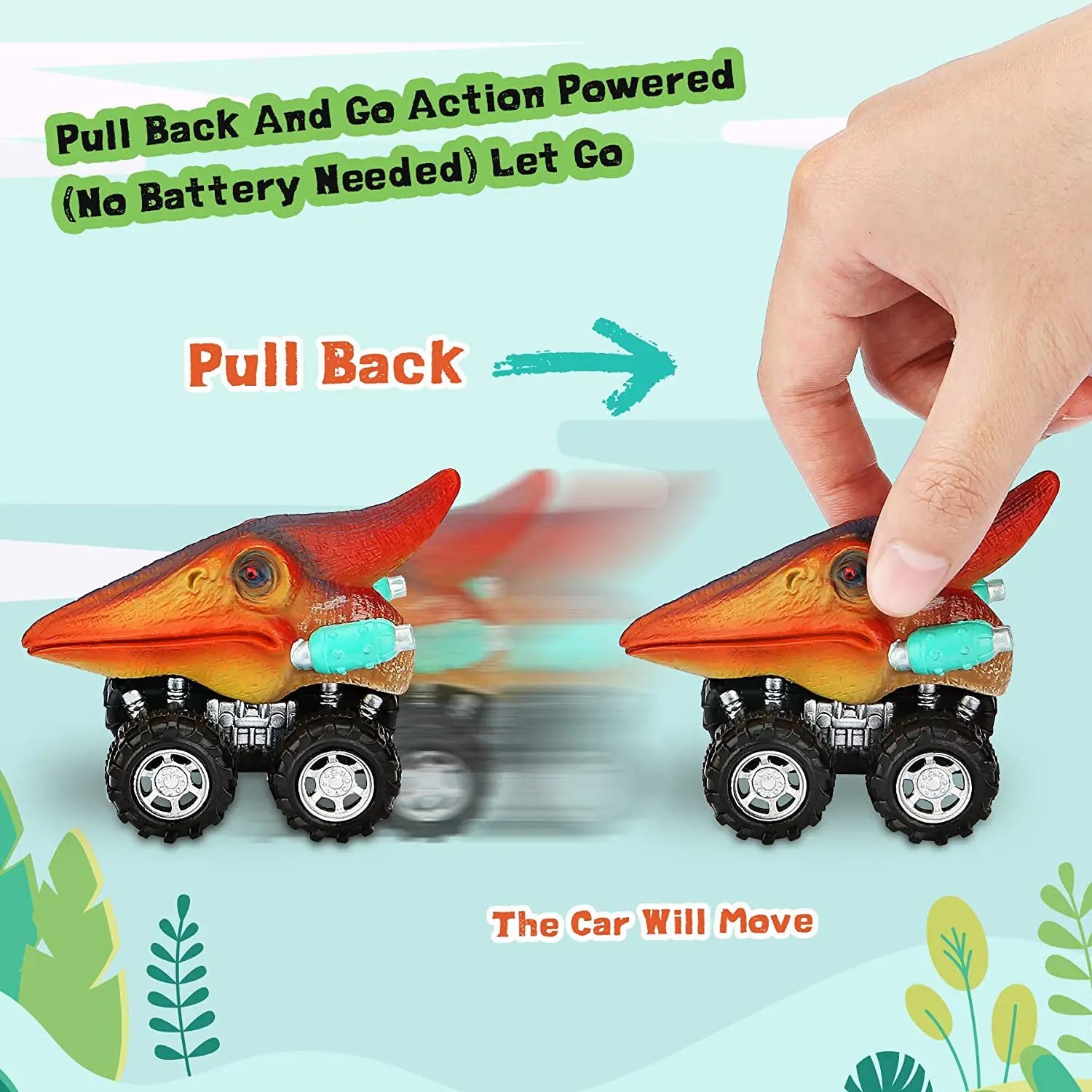 🦖🚗 Dino Pull-Back Cars – Mini Monster Trucks for Jurassic-Style Fun! 🎉💨v - ThiGui