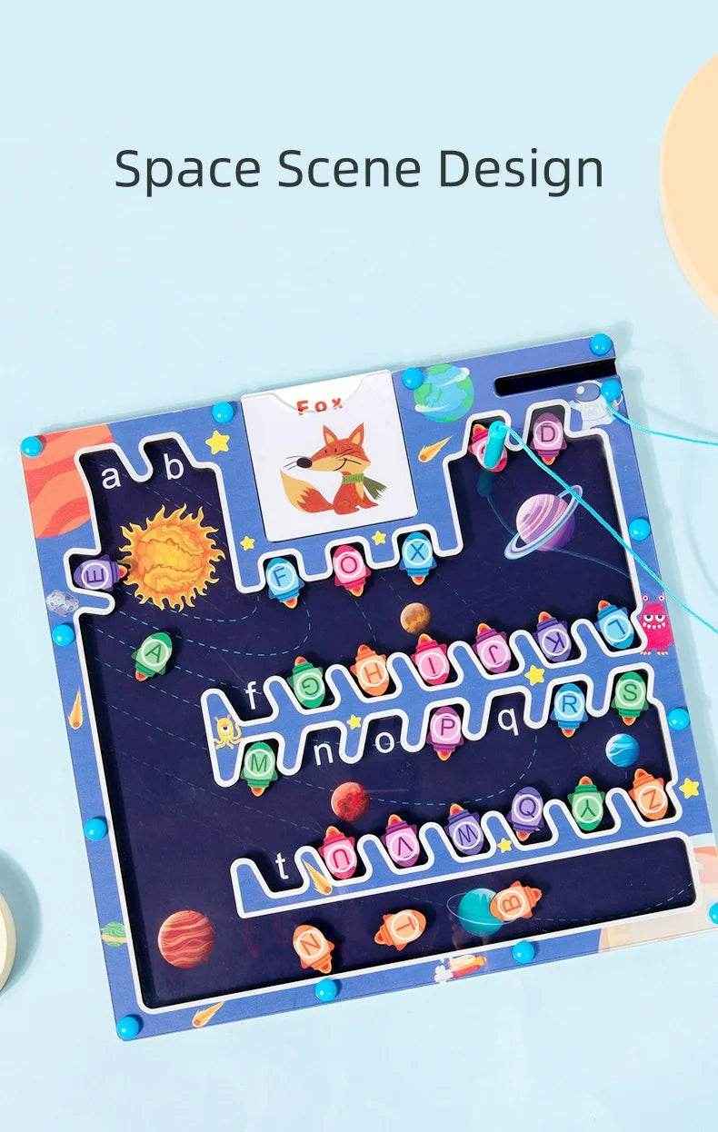 🚗Magnetic Alphabet Maze – A Fun Way to Learn Letters and Park Cars! - ThiGui