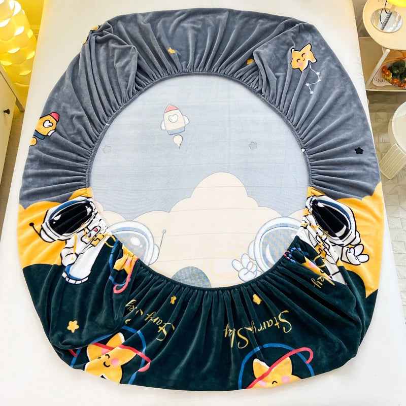 🛏️Snuggle-Ready! Ultra-Soft Velvet Fitted Sheet for Winter Nights - ThiGui