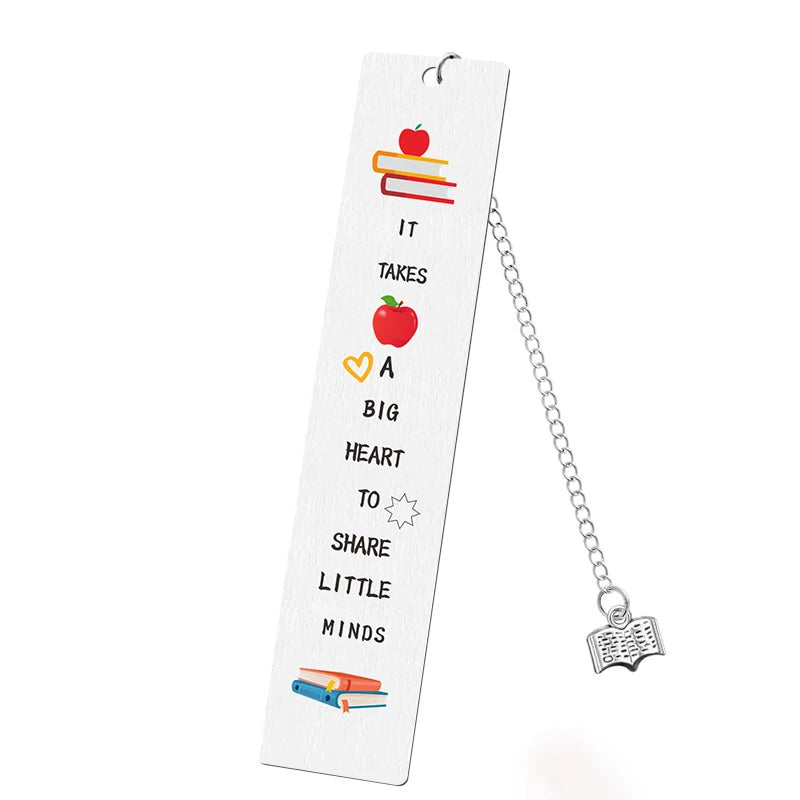 📚🌟 A Bookmark That Says “Thank You” – Colourful Steel Gift for Inspiring Teachers ✏️🍎 - ThiGui