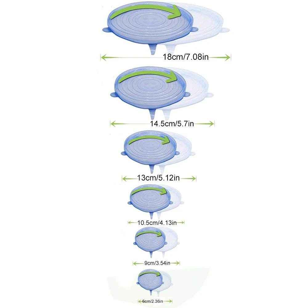 🥣Stretchy Magic Lids – Say Bye-Bye to Plastic Wrap!- - ThiGui