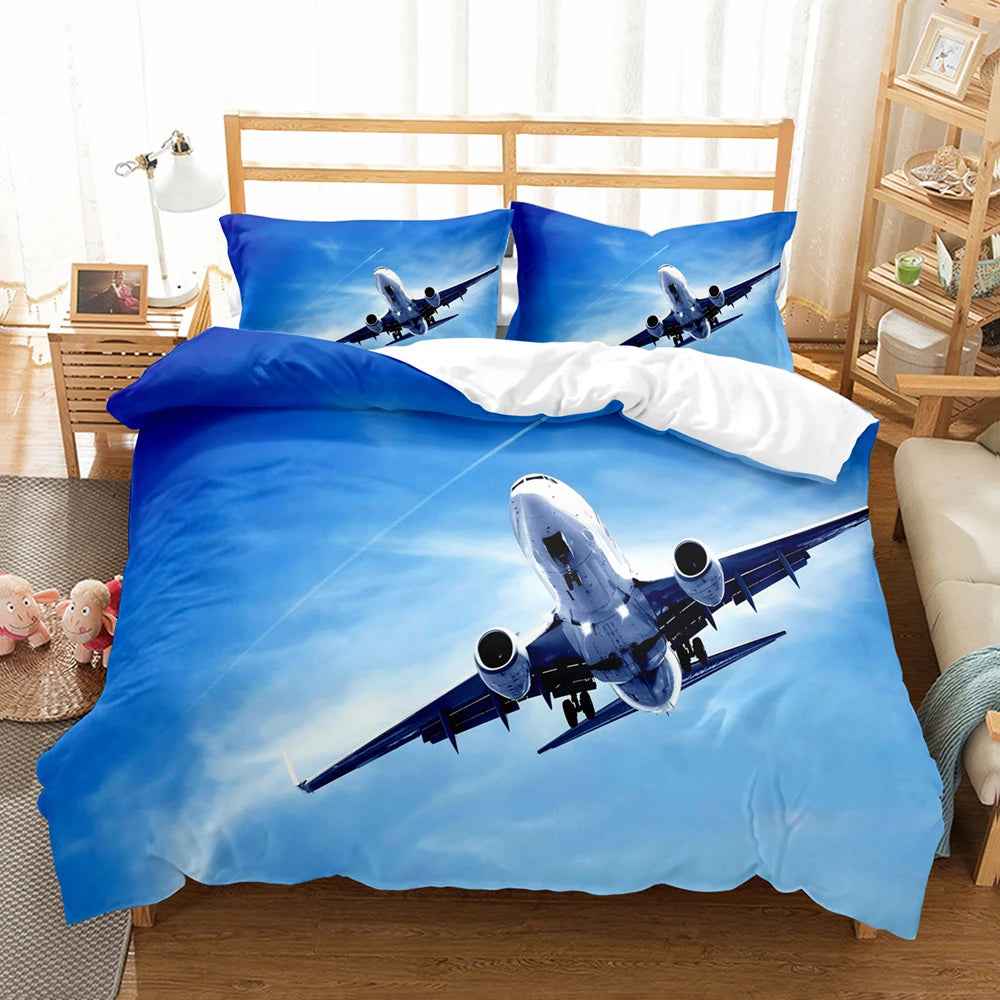 ✈️Sky-High Dreams! Airplane Bedding Set for Little Pilots - ThiGui