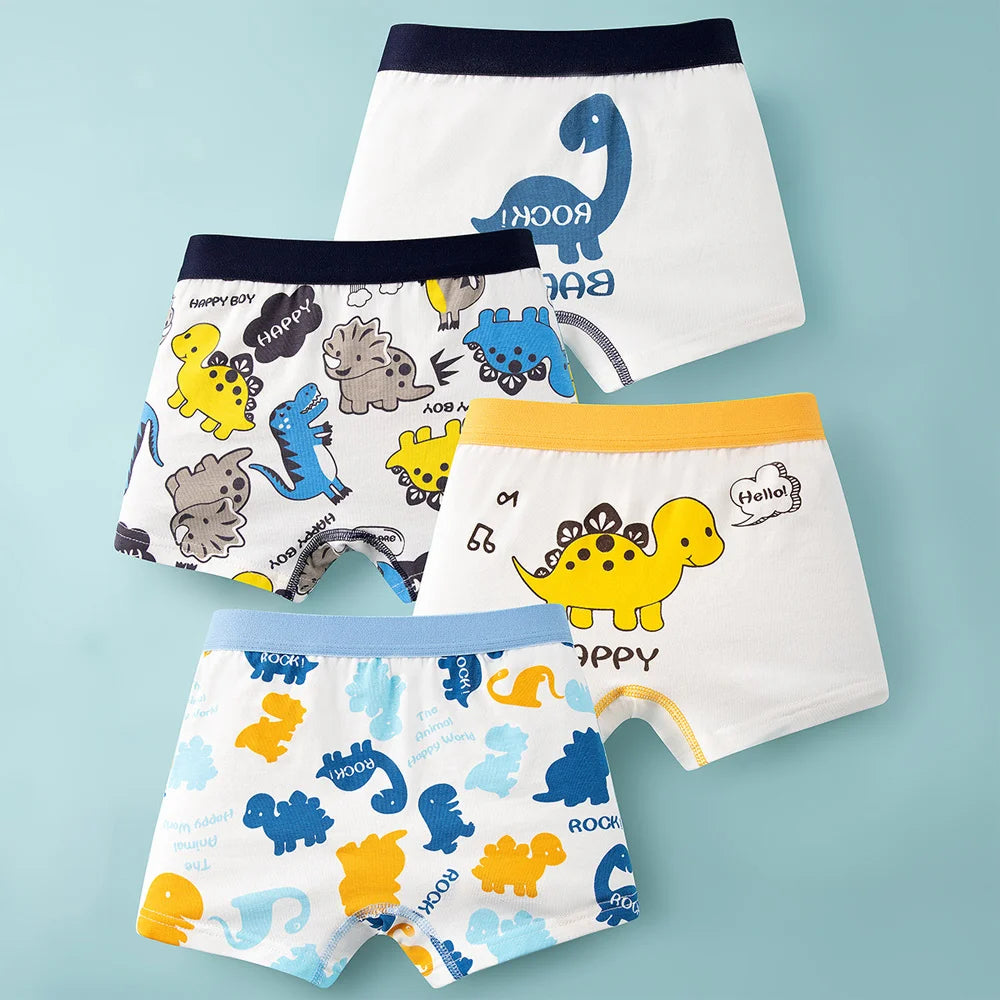 🦖 Dino Days Boxer Briefs – Soft & Comfy Cotton Undies for Boys! 🩳✨ - ThiGui