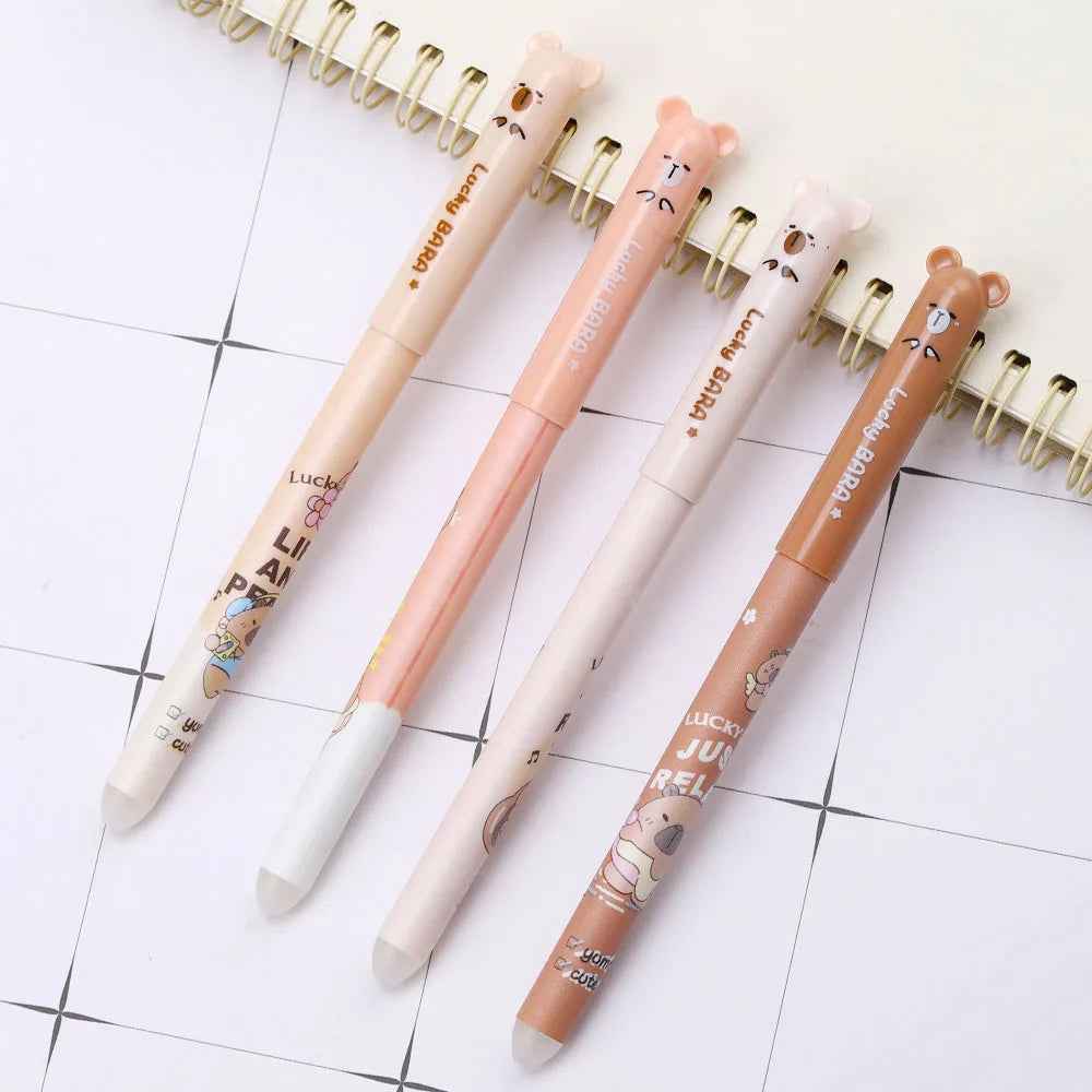 🖊️Kawaii Capybara & Unicorn Erasable Gel Pens – School Stationery That Makes Writing Magical - ThiGui