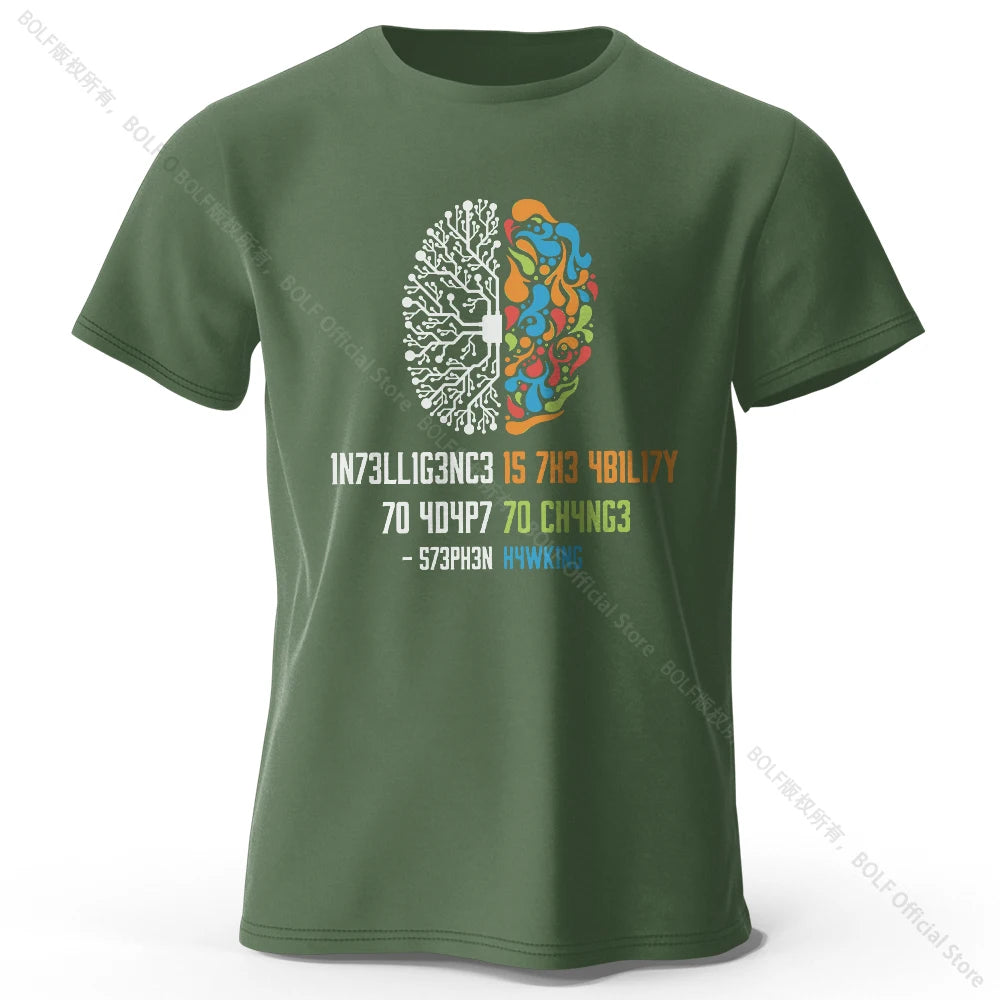 Brain Power Cotton Tee 🧠✨ Funny Soft & Breathable Unisex T-Shirt - ThiGui
