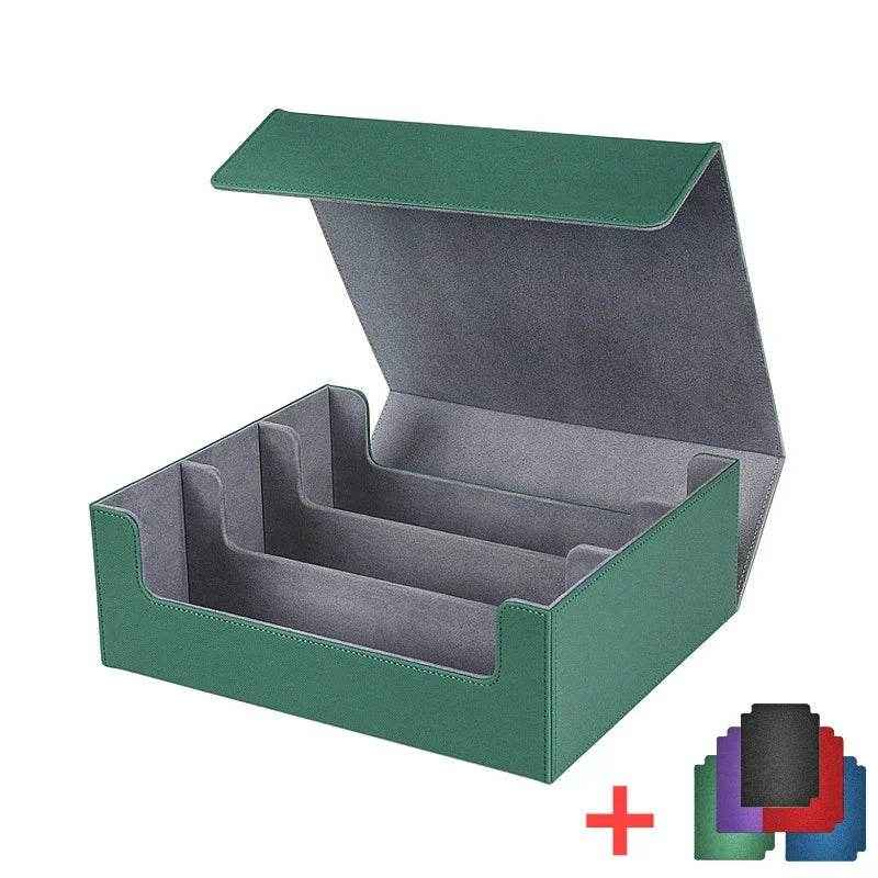 📚Deluxe Card Keeper: PU Leather Storage Box with Magnetic Lid for Trading Cards - ThiGui
