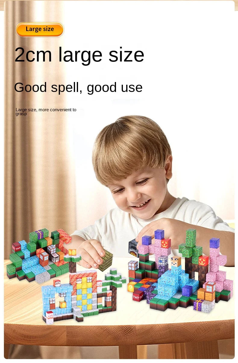 🧲✨ Magnetic Mine World Building Set – Endless Fun for Little Explorers! 🚀🌈 - ThiGui