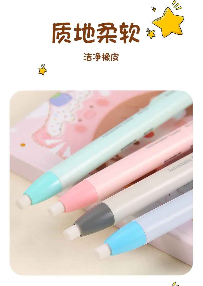 Retractable Pencil Eraser Pen Supplies - ThiGui