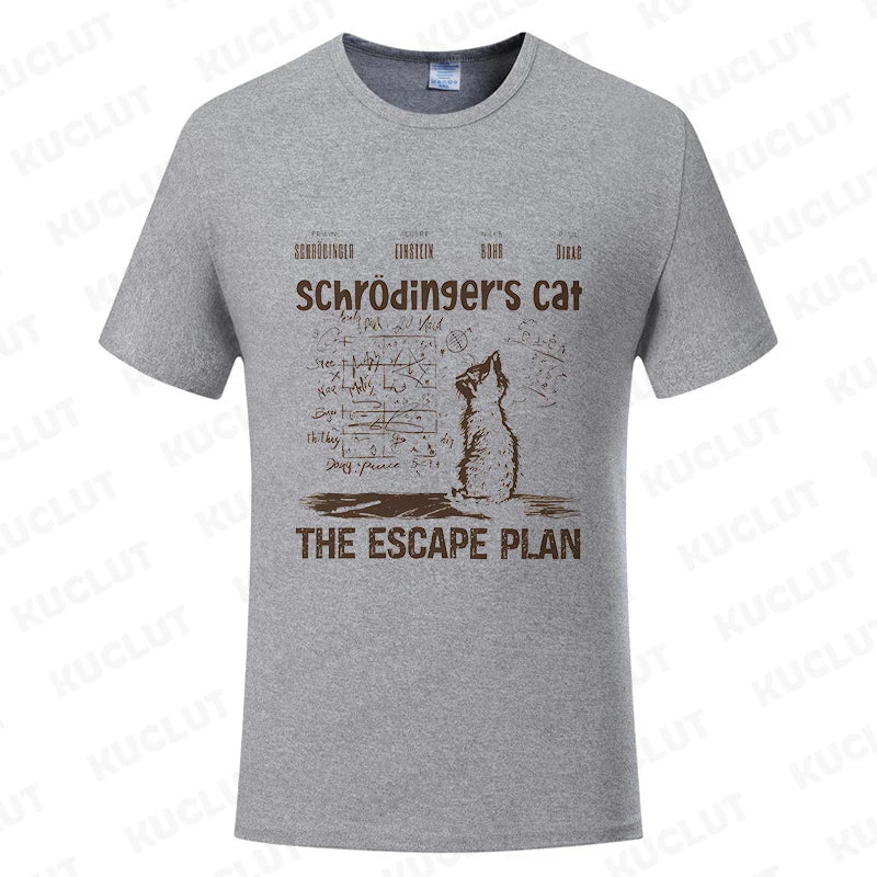 😼 Cool Cat Escape Plan T-Shirt – Geeky Style for Boys Who Dare to Stand Out 🖤 - ThiGui