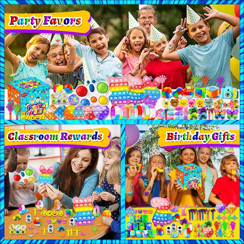 🎉 206-Piece Surprise Toy Set – Bulk Party Fun for Curious Little Explorers! 🎁🦸‍♂️ - ThiGui