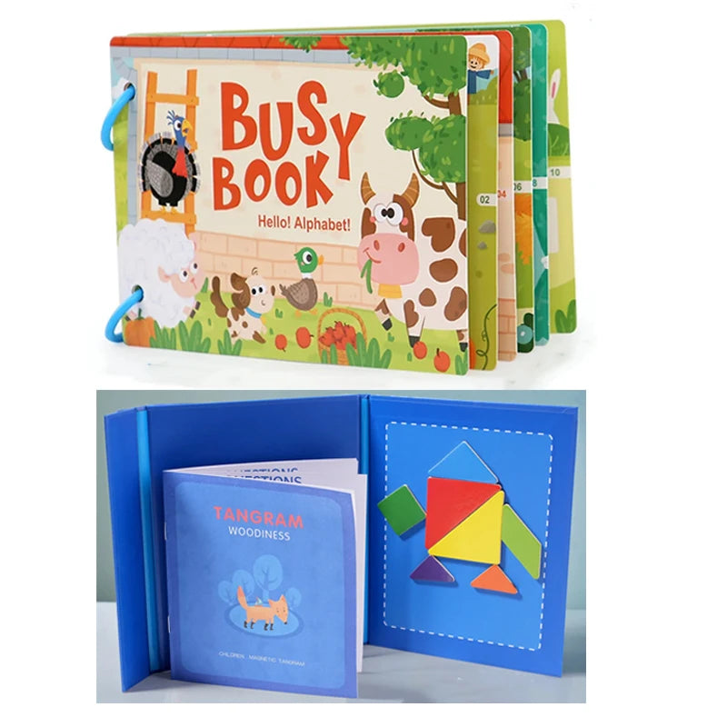 📘✨ Montessori Busy Book – Hands-On Learning & Matching Fun for Curious Toddlers! 👶🎓 - ThiGui