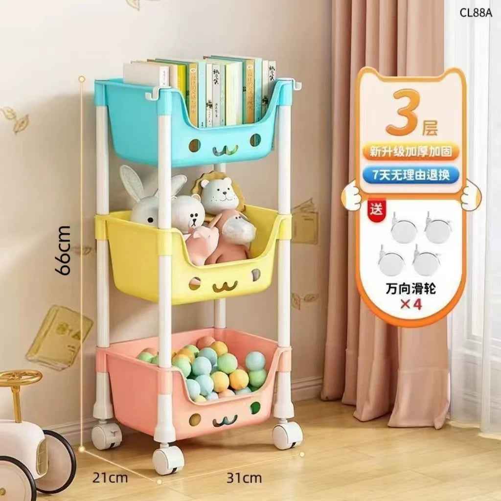 🛒 Rolling Storage Rack – Tidy Up in Style, Anywhere in the House! 🏠🧺 - ThiGui