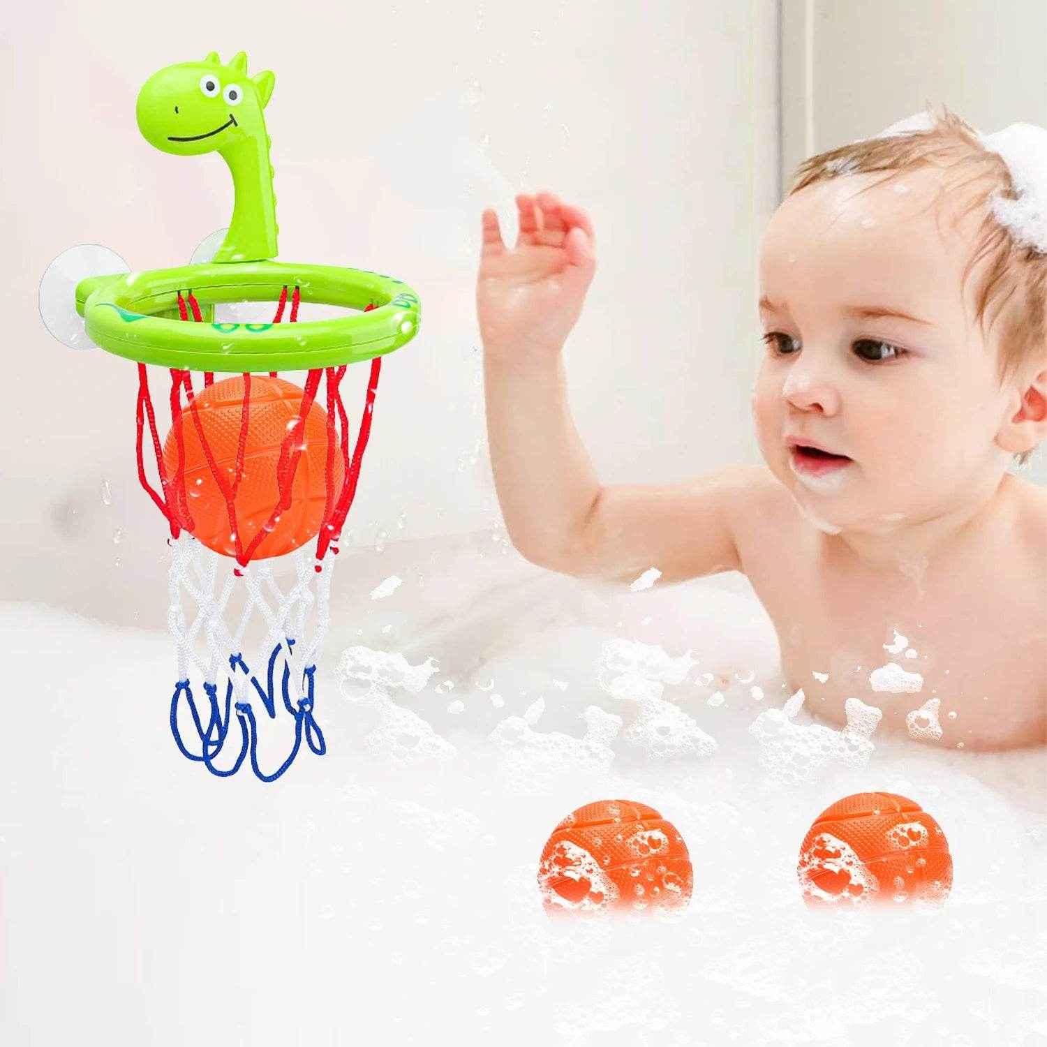 🏀Slam Dunk in the Tub! Fun Basketball Bath Toy Set for Splashy Playtime - ThiGui