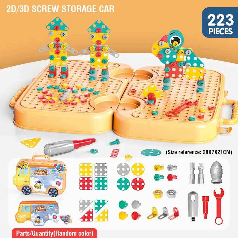 🔩 Build Big Ideas – Montessori Toolbox & 3D Puzzle Set for Young Makers 🧰🧠 - ThiGui