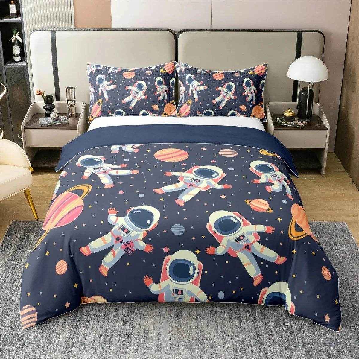 🚀 Astronaut Adventure Duvet – Make Bedtime a Space Mission! - ThiGui