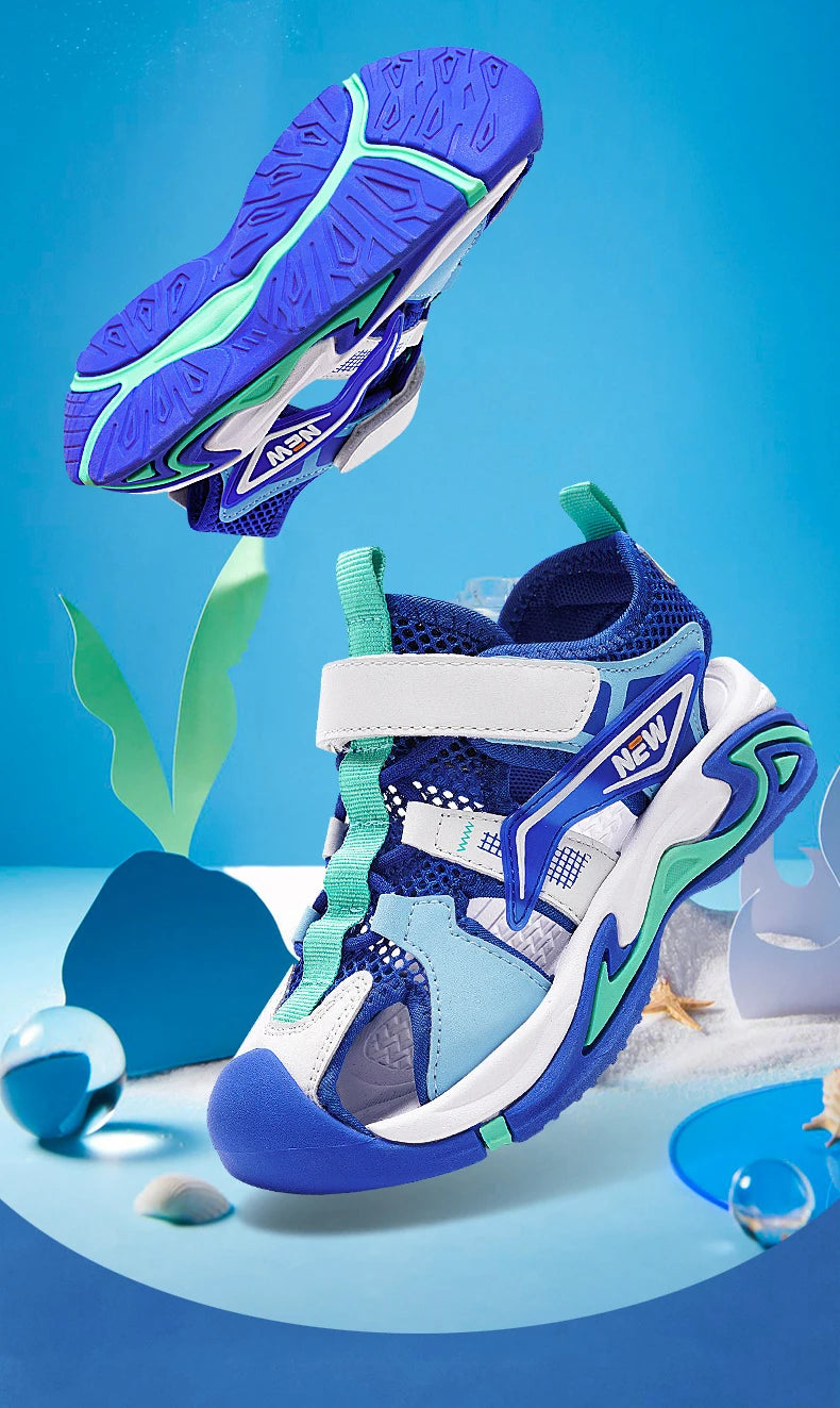 1.1 👟🌊 All-Terrain Adventure Sandals for Boys – Beach to Playground Ready! 🏖️🚀 - ThiGui